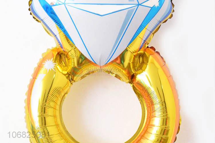 Creative Design Simulation Diamond Ring Fashion Foil Balloon