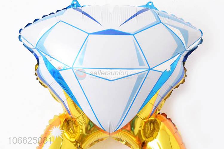 Creative Design Simulation Diamond Ring Fashion Foil Balloon