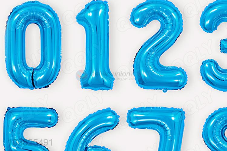 Hot Selling Colorful Thin Numbers Foil Balloon Decorative Balloon