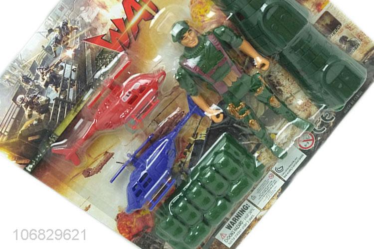 Good quality plastic toy soldier military toys play set