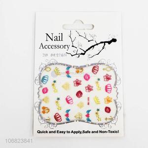 Bulk price nail accessories 3d pvc nail sticker decals