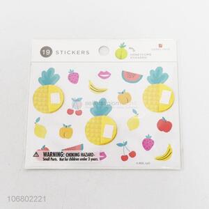 Factory Wholesale 19PC Cute Cartoon Fruit Shaped Sticker