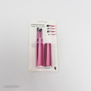 Factory direct sale 4pcs pink aluminum makeup brush