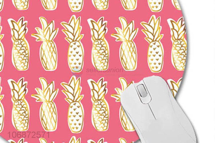 Factory Proformation Pineapple Pattern Printed Round Gamer Mouse Pad