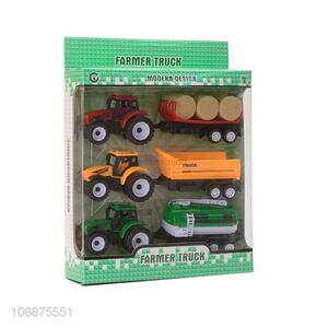 New Product Funny Pull Back Farmer Car Plastic Toy For Kids