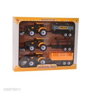 New Selling Promotion Plastic Inertial Engineering Truck Toy Set