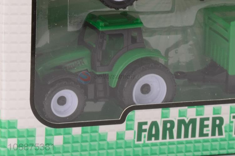 Factory Sell Pull Back Power Farmer Truck Farm Tractor Play Set