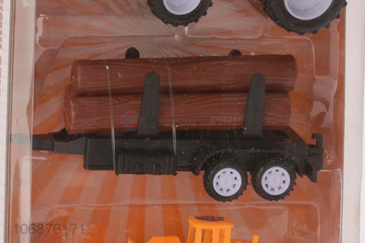 Good Factory Price Pull Back Plastic Engineering Truck Toy Set For Kids