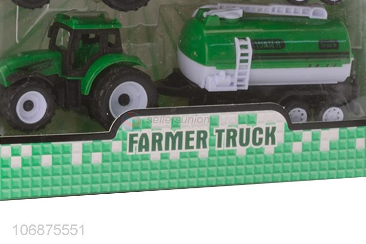 New Product Funny Pull Back Farmer Car Plastic Toy For Kids