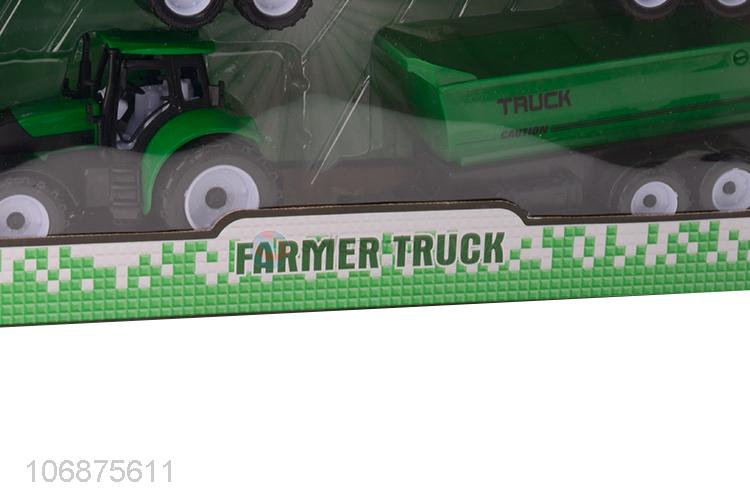 Factory Sell Friction Power Farmer Truck Farm Tractor Play Set