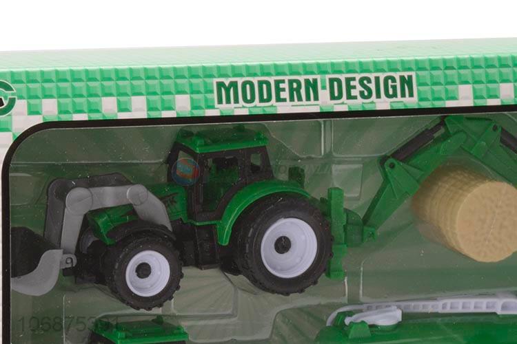 Hot Selling Pull Back Power Farmer Truck Farm Tractor Play Toy Set