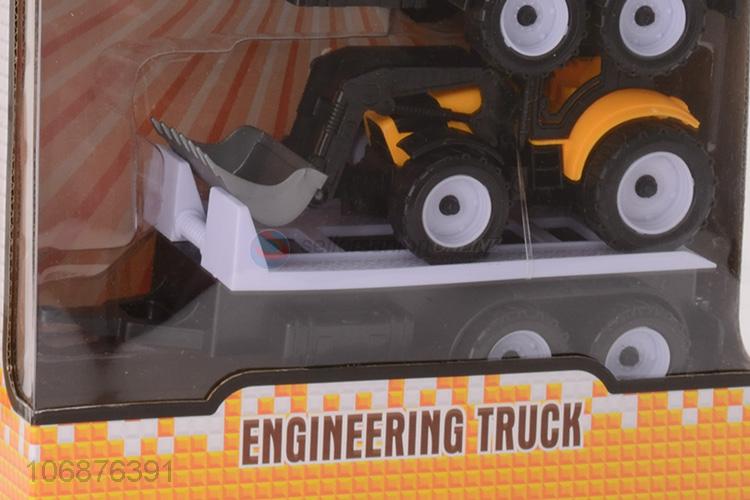 New Selling Promotion Plastic Inertial Engineering Truck Toy Set For Kids