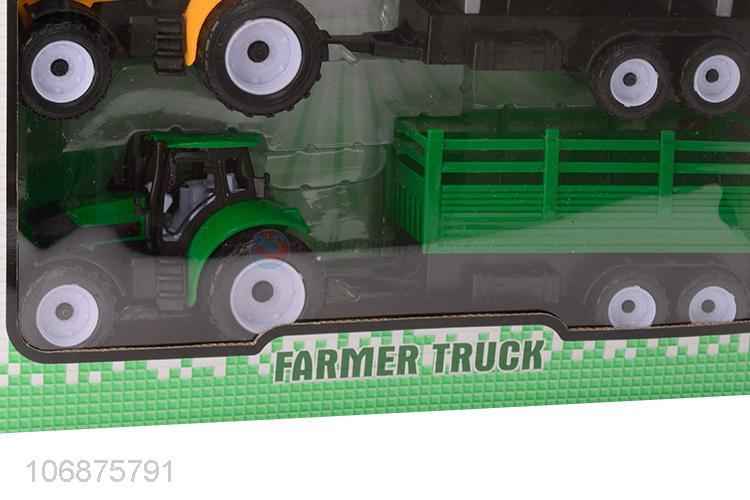 Hot Sale Truck Car Toys Plastic Farmer Truck For Kids With Friction Function