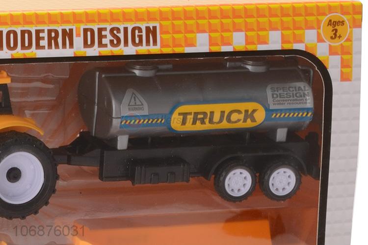 Hot Selling Plastic Pull Back Car Toy Engineering Truck Toy For Kids