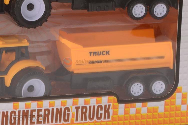 Hot Selling Plastic Pull Back Car Toy Engineering Truck Toy For Kids