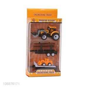 Good Factory Price Pull Back Plastic Engineering Truck Toy Set For Kids