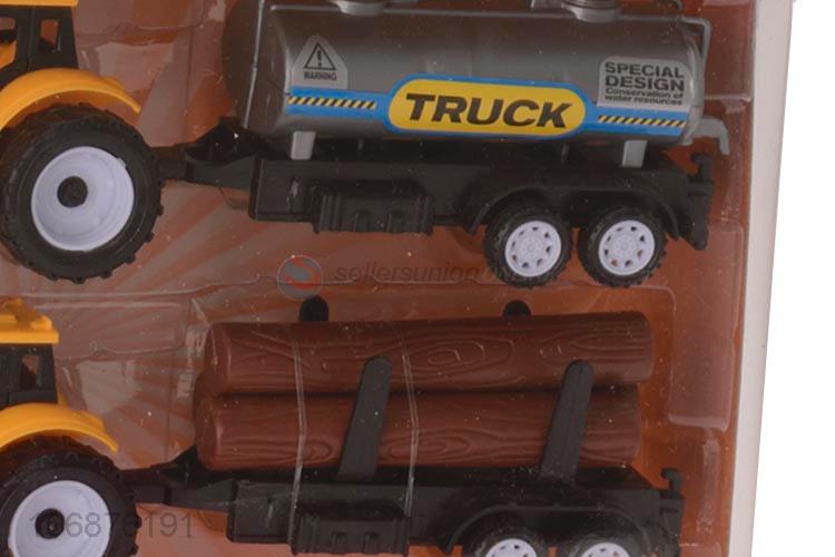 High Sales Pull Back Power Plastic Engineering Truck Toys Set Kids Favorite