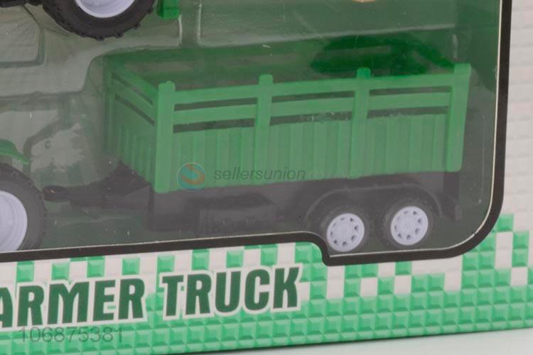 Factory Sell Pull Back Power Farmer Truck Farm Tractor Play Set