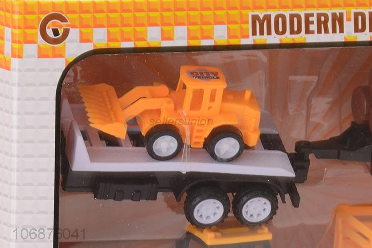 Best Sale Child Great Gift Plastic Engineering Truck Pull Back Car Toys Set