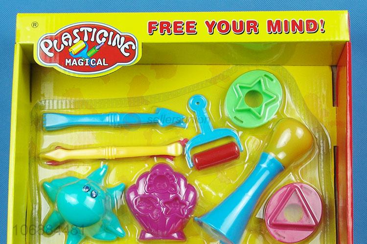 New style children educational creative color clay toys with plastic molds