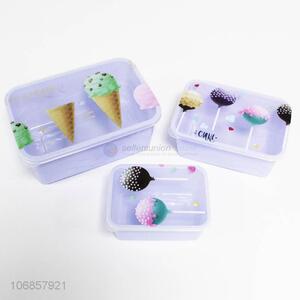 Wholesale 3 Pieces Plastic Food Preservation Box