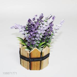 New Style Simulation Lavender Decorative Artificial Bonsai