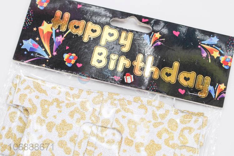 Promotional creative happy birthday paper banner flags glitter letter banners