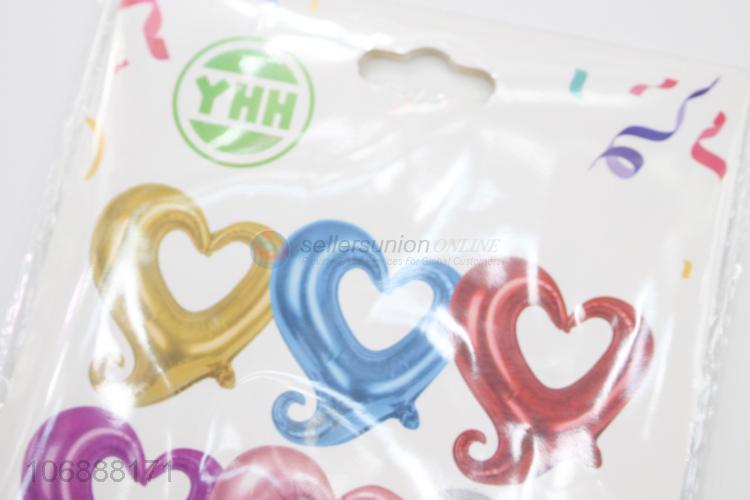 Popular products aluminum foil party decoration balloon heart balloon