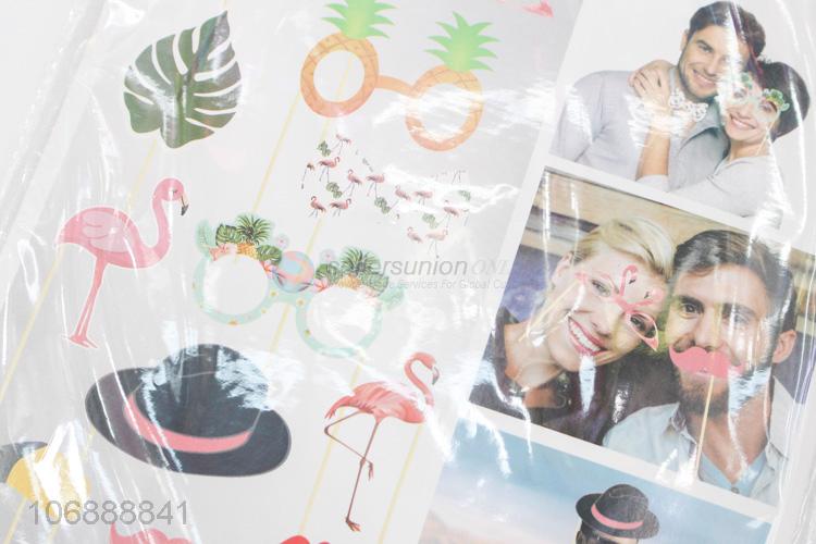 New arrival summer sea party photo props flamingo eye mask with stick