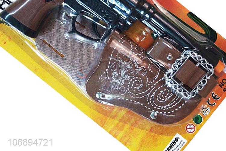 Good Sale Plastic Cowboy Gun With Gun Case Set Toy