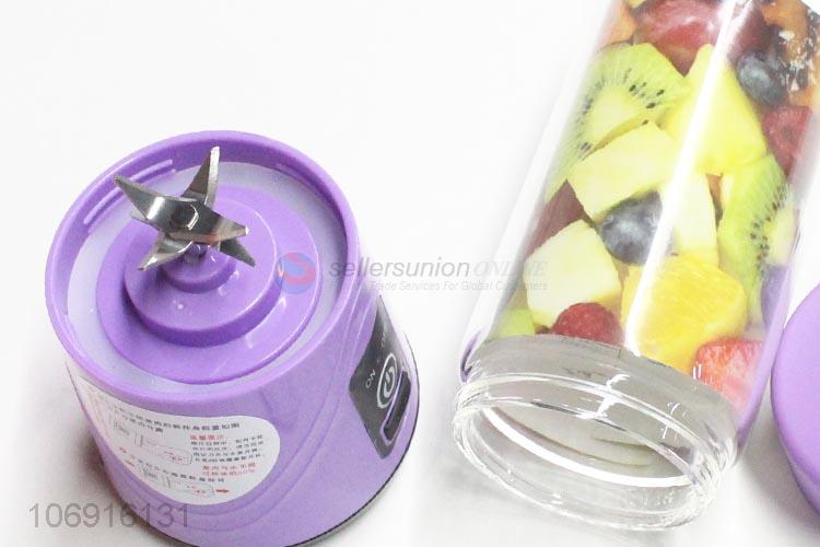 Latest arrival portable 6pcs blades electric juicer cup usb blender with safety induction device