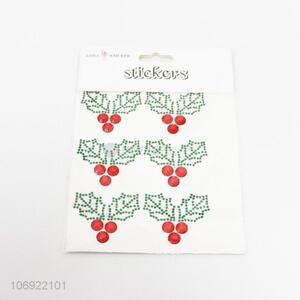 Good quality Christmas pinecone acrylic stone sticker for decoration