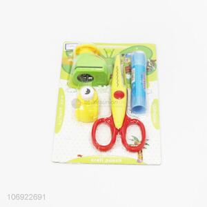 Low price diy paper punch and safety scissor for kids