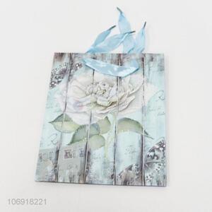 New Style Flower Pattern Colorful Paper Gift Bag