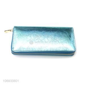 New Fashion Pu Leather Slim Women Wallet Zip Long Lady Wallet