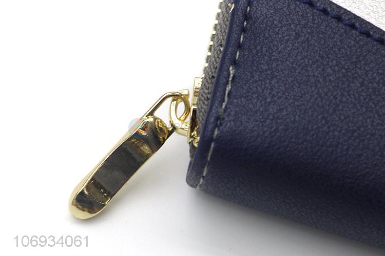 Lowest Price Long Ladies Zip Around Pvc Clutch Wallet Purse Women