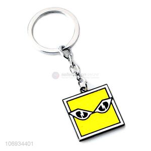 Cheap Wholesale Metal Square Shaped Fashion Keychain