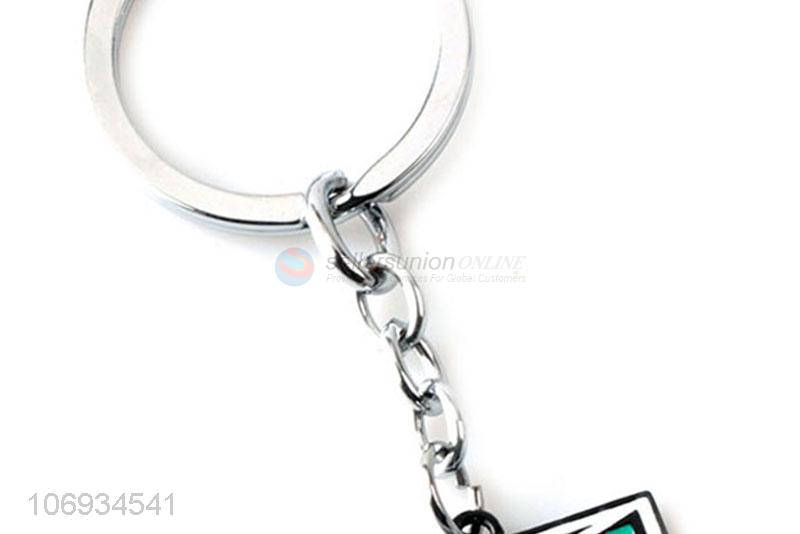 Competitive Price Cartoon Square Shape Pendant Metal Keychain