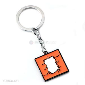 Wholesale Price Promotional Square Shape Metal Keychain