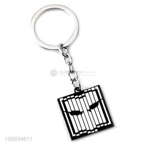 Suitable Price Cartoon Square Metal Keychain Key Ring