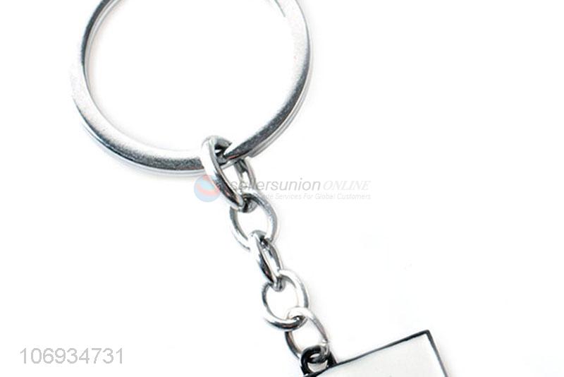 Bottom Price Promotional Square Shape Fashion Metal Keychain