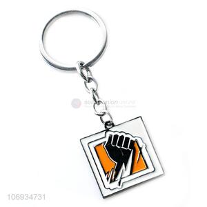 Bottom Price Promotional Square Shape Fashion Metal Keychain