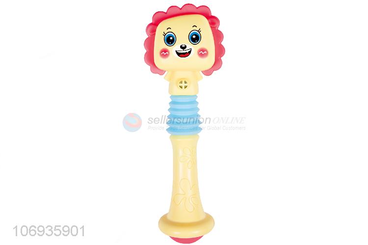 Contracted Design Cute Educational Baby Plastic Rattle Hand Bell Toy Set