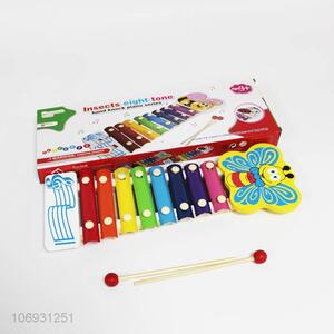 Cheap kids educational musical instrument toy children wooden knock piano toy