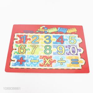 Best selling children wooden toys wooden number jigsaw puzzles