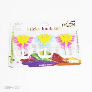 Best Price 3PCS Butterfly Design Household Plastic Sticky Hook