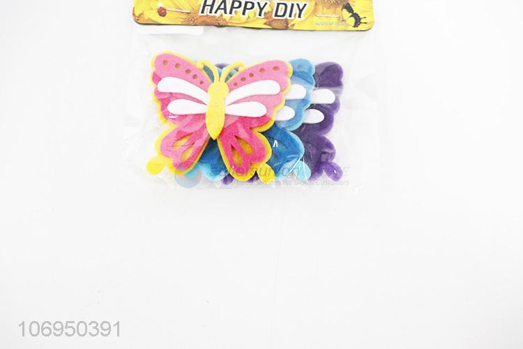 Factory wholesale cartoon creative butterfly diy felt cloth patch