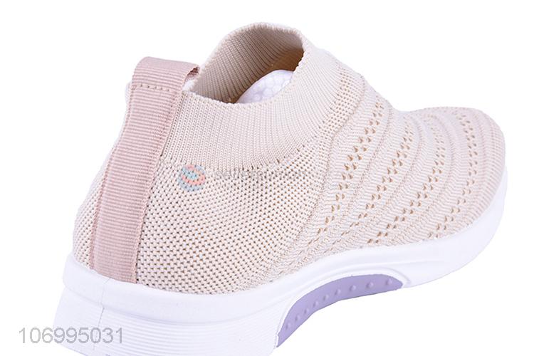 Good price women summer knitted mesh slip-on sports shoes casual shoes