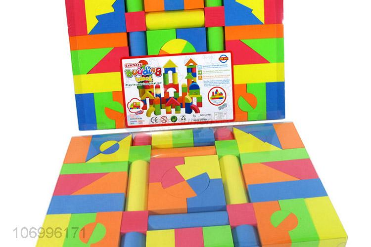 New design 54pcs children intelligent toys colorful EVA building blocks