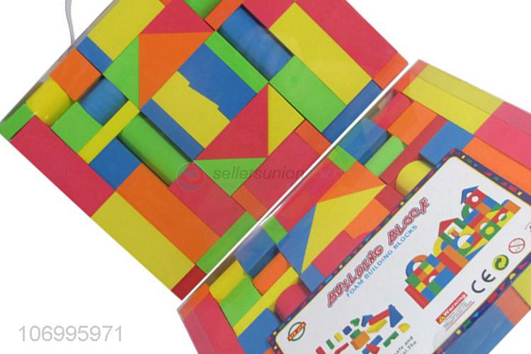 Hot sale 46pcs colorful wooden building blocks kids intelligence toys